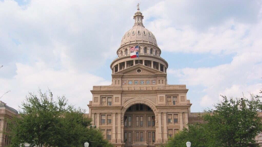 Picture of the Texas State Capital Building with people at ground level - Rose Cannaday for Texas House District 105